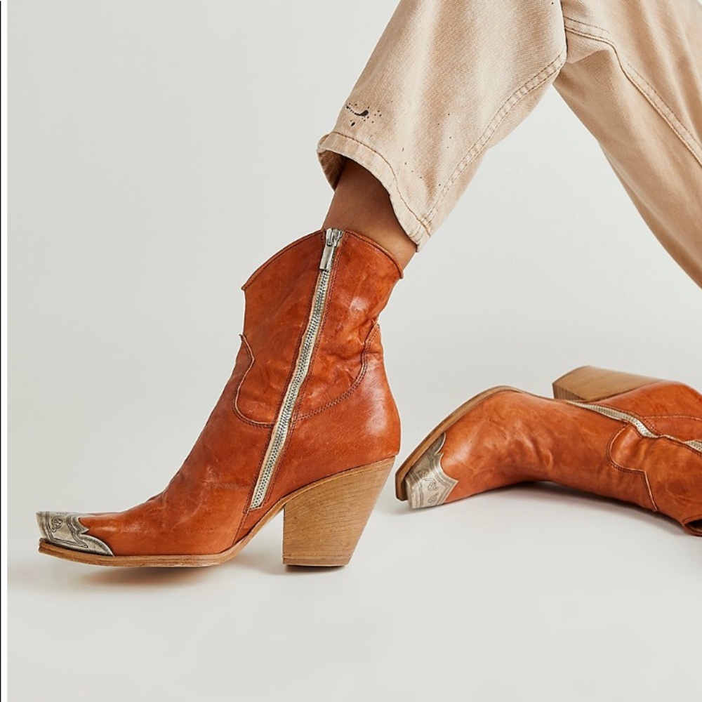 Free people Brayden western boot, tan, 38